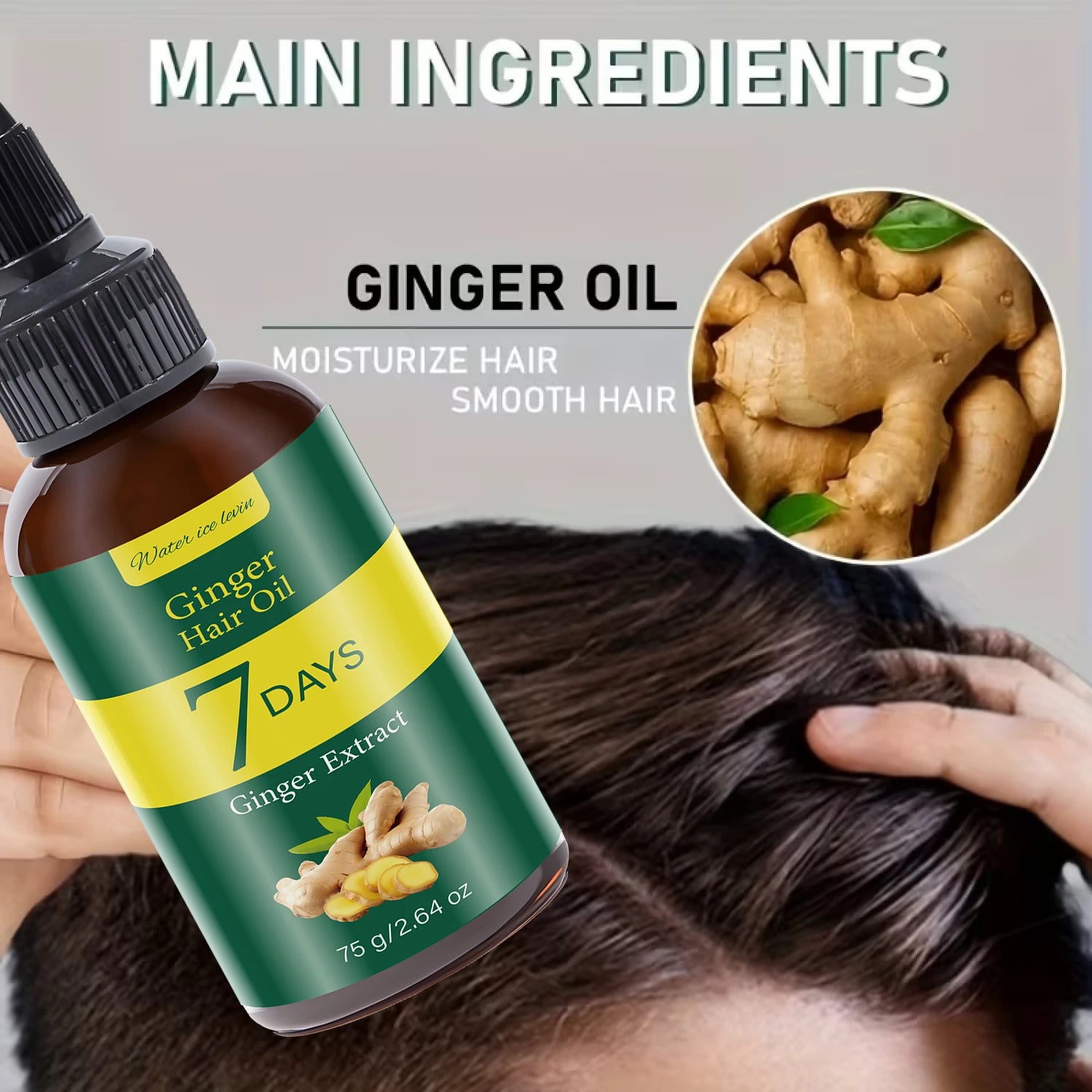 Ginger Hair Oil with Biotin & Keratin – 7-Day Smooth Hair Hair Conditioning Oil Oasis Select