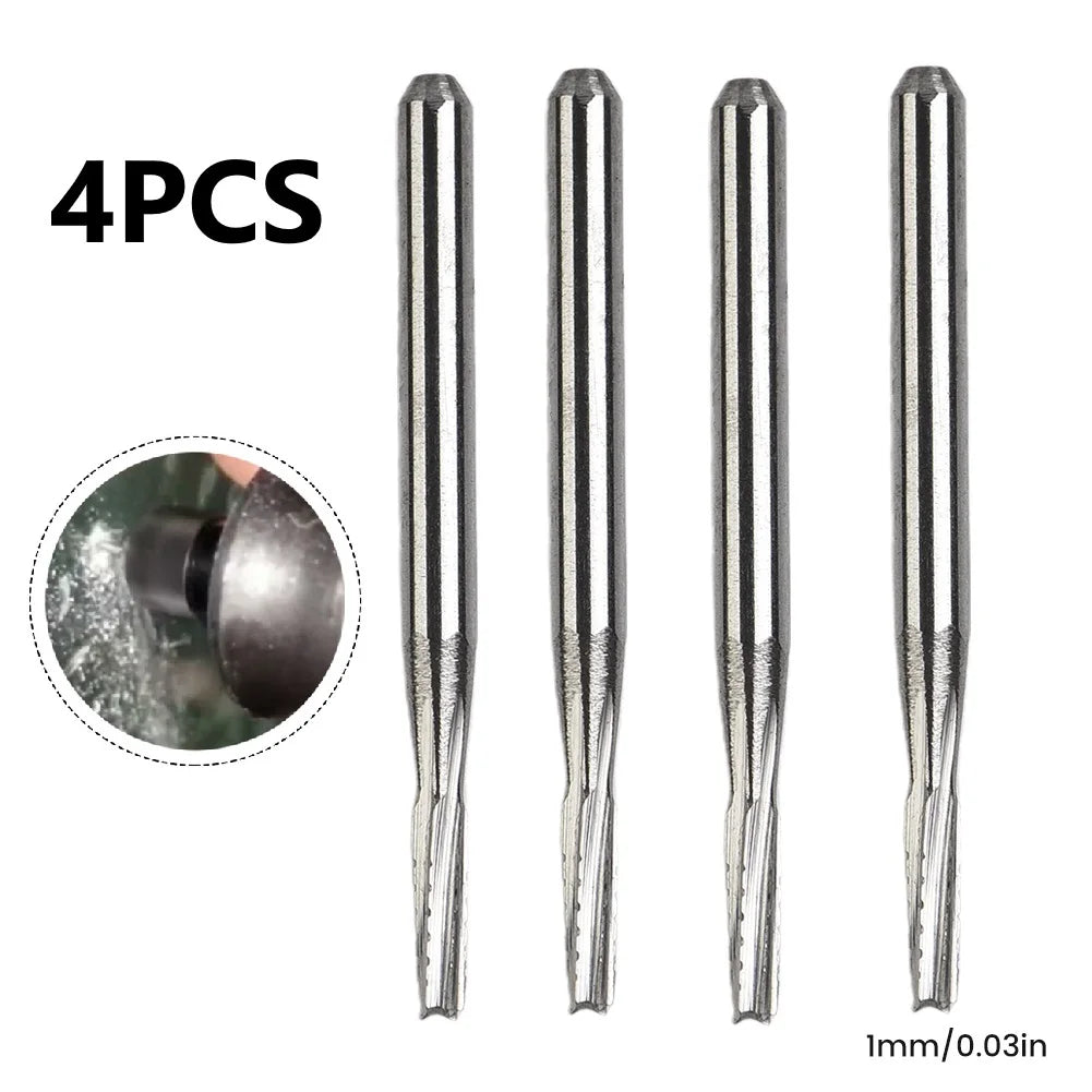 4PCS 1mm Automobile Windshield Repair Tool Car Glass Tapered Carbide Drill Bit Car Front Windshield Repair Tool Oasis Select