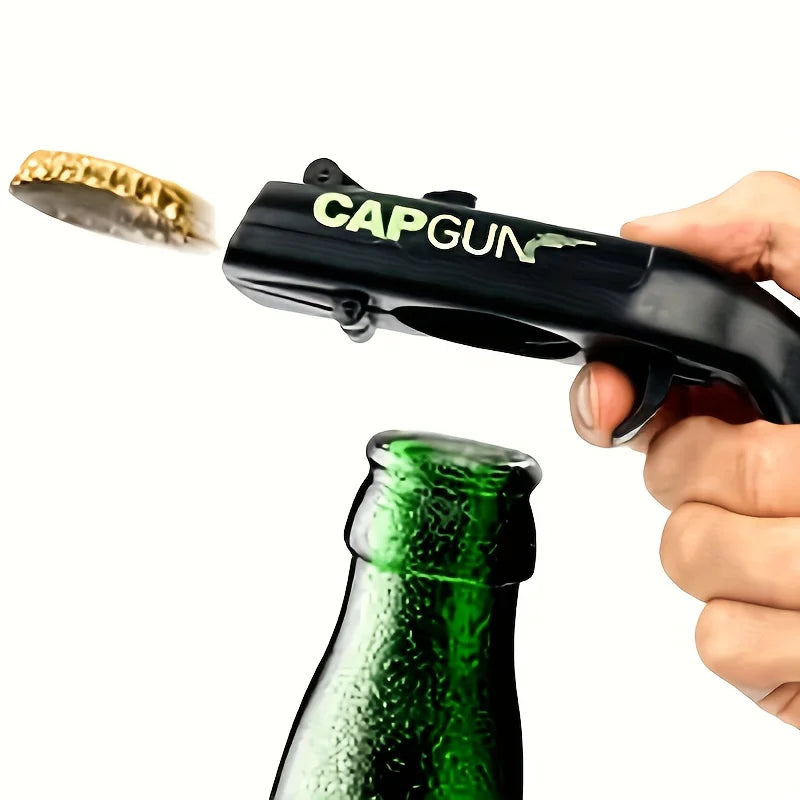 1pc Funny Cap Gun Bottle Opener, Perfect for Home Bars, Parties & Wedding Gifts, Cap Gun For Men, Beer Bottle Opener Oasis Select