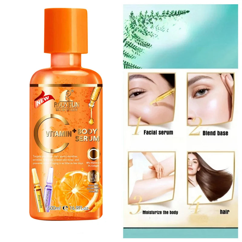 ROUSHUN Vitamin C Body Serum 500ml – Hydrating & Brightening