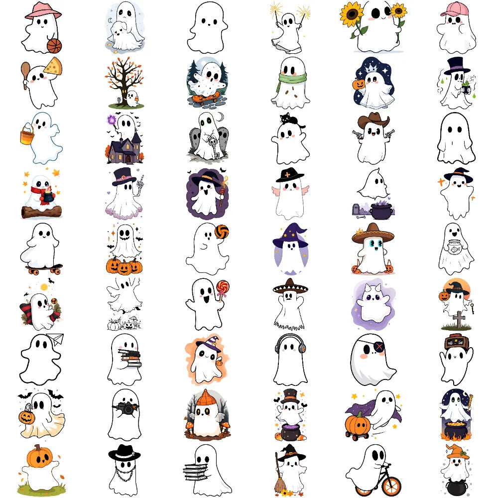 54pc Halloween Temporary Tattoos – Ghosts & Pumpkins