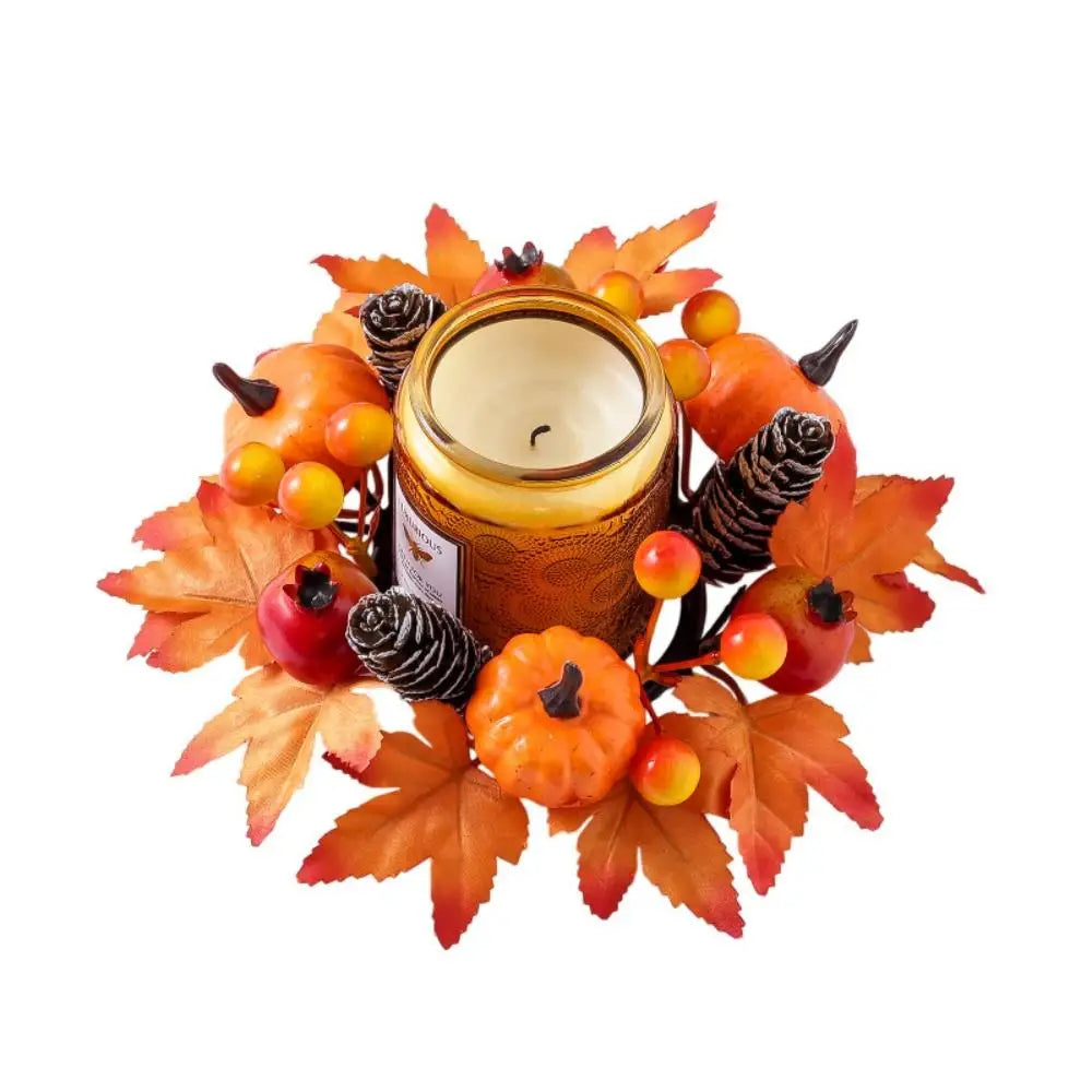 Halloween Dark-Style Candle Holder Wreath | Table Decor