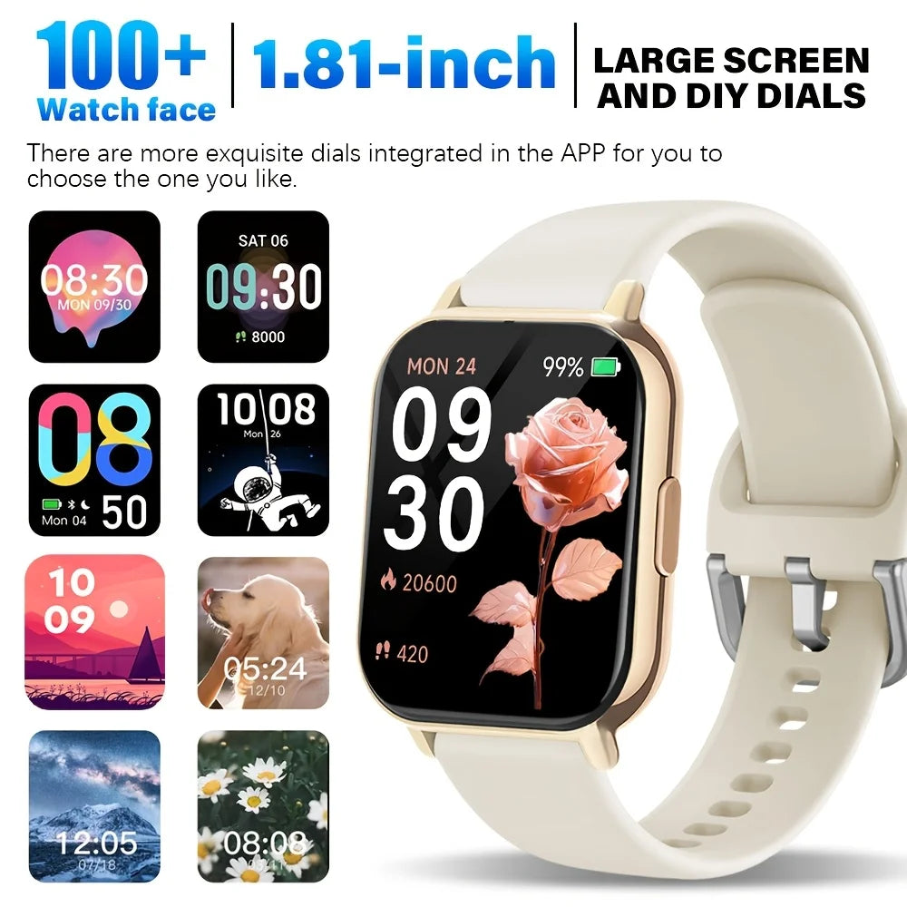 Smartwatch 1.81" Touch Screen | Call, Message & Weather Alerts