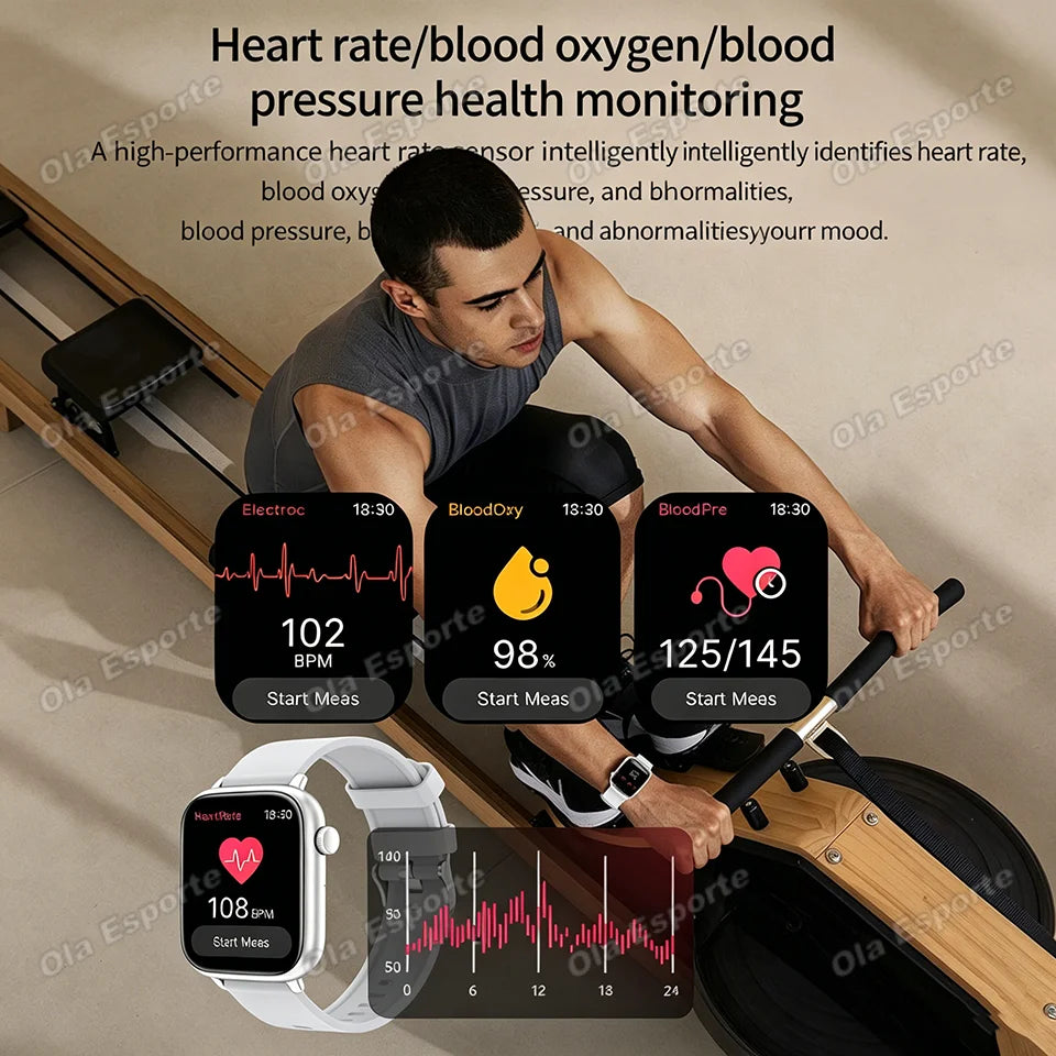 Ola Esporte 1.85" Smart Watch – Bluetooth Call & Fitness Tracker