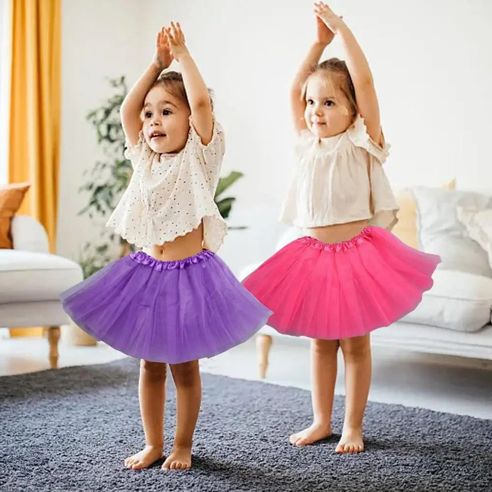 Girls' 3-Layer Tulle Tutu Skirt – Ballet & Party Ages 2–8 Girls Tutu Skirt Oasis Select