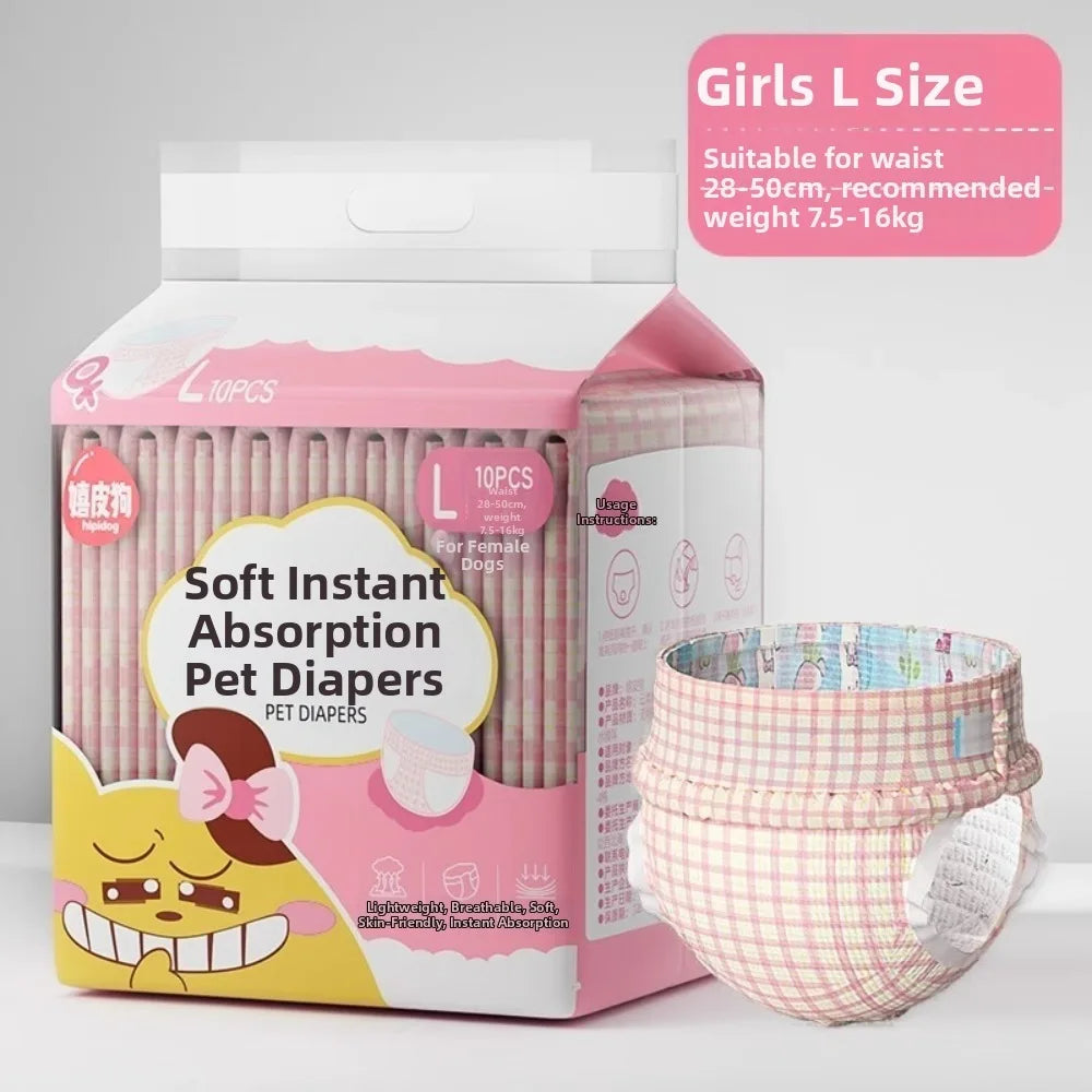 10-Pack Disposable Dog Diapers | Leakproof & Breathable Nappies