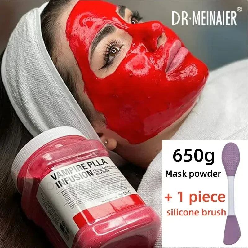 650g Chamomile Hyaluronic Acid Facial Moisturizing Mask Powder with Silicone Brush Increasing Skin Elasticity Rose Jelly Mask Oasis Select