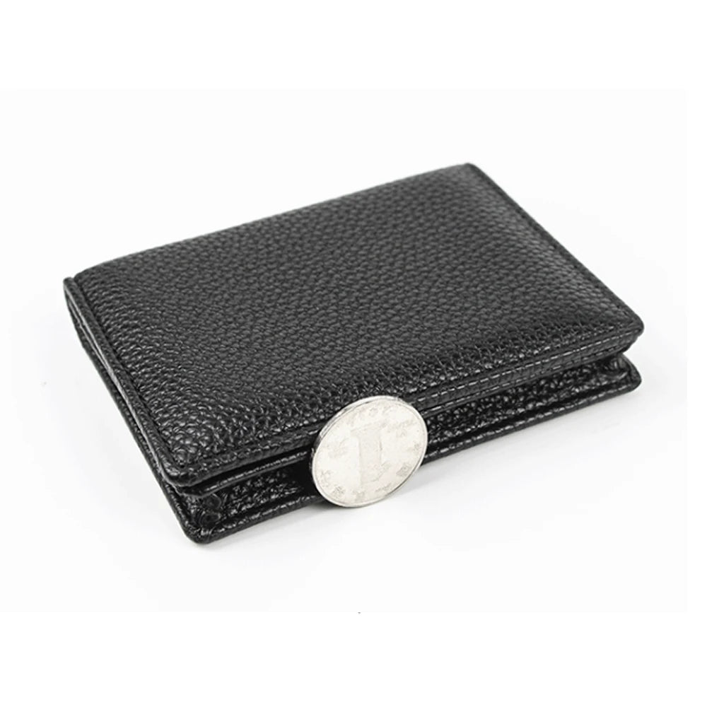 Genuine Leather Business Card Holder – Slim Wallet for Men & Women