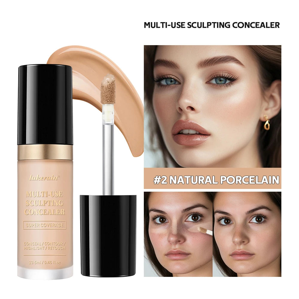 Lakerain 5-Color Waterproof Concealer Matte High Coverage Oil-Control Foundation For Acne Scars And Dark Circles Cosmetics Oasis Select