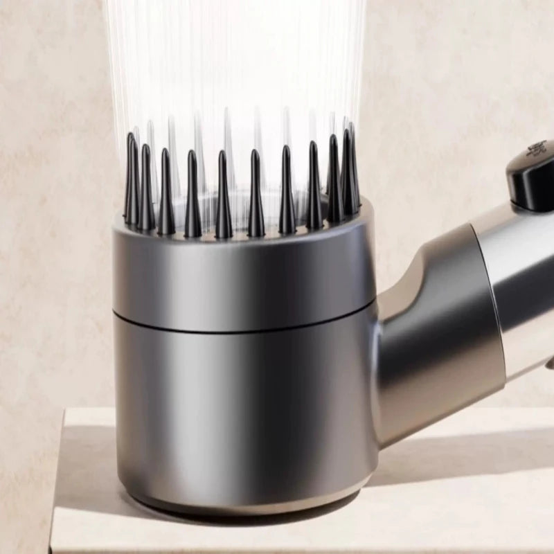 Multifunctional Shower Head Adjustable High Pressure Rain Faucet with Massage Brush Practical Daily Bathroom Supplies Oasis Select