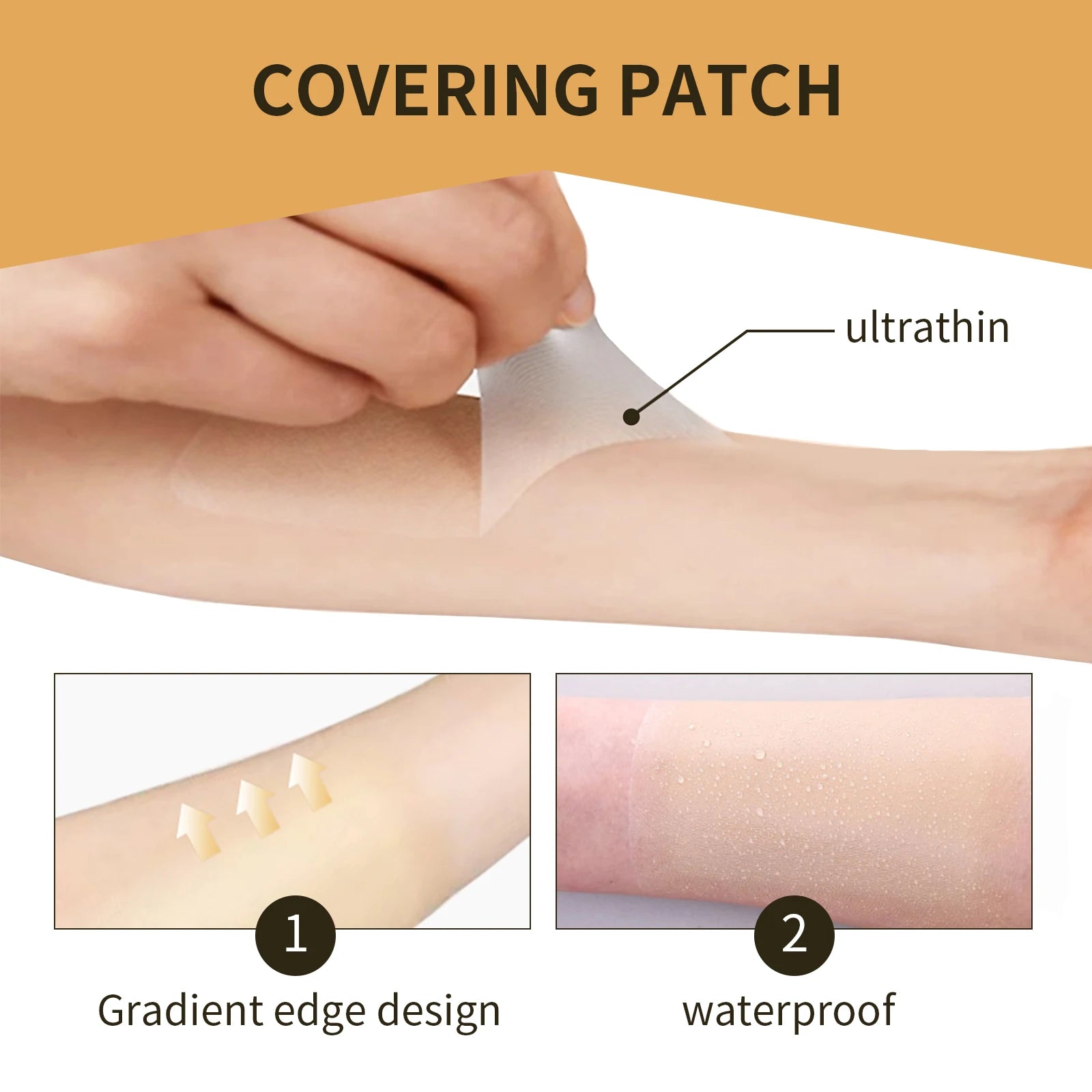 Covering Scar Tattoo Patch Sweat-Proof Waterproof Concealing Body Flaws Ultra-Thin Soft Breathable Invisible Concealer Stickers Oasis Select