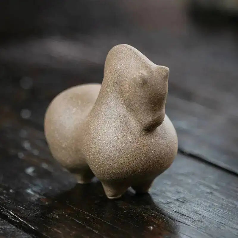 Yixing Zisha Tea Pet Tangma Small Ornament Cartoon Faceless Horse Success Sculpture Tea Set Creative Ceramic Oasis Select