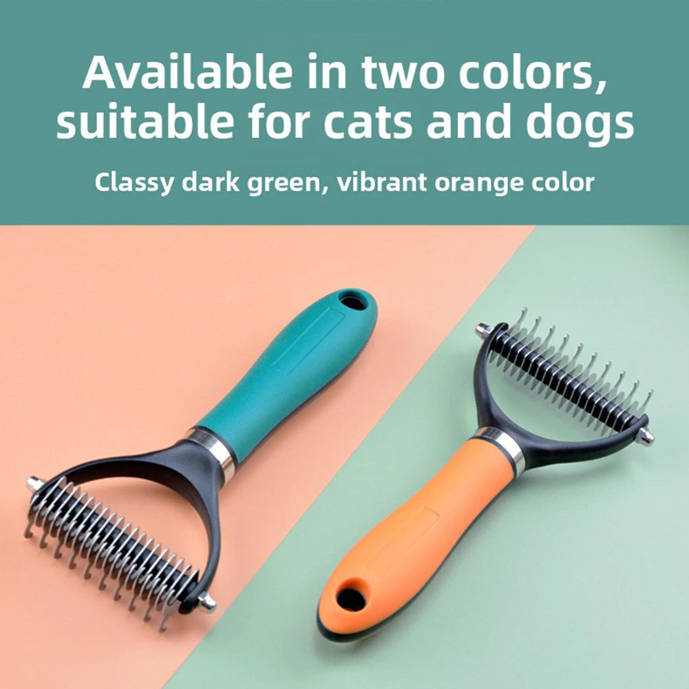HOBBAGGO Pet Grooming Rake & Dematting Brush Set – Dogs & Cats