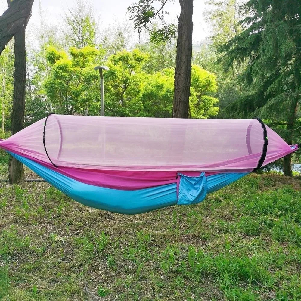Anti-Mosquito Mosquito Net Hammock Ultra-Light Breathable Portable Hammock Anti-Rollover Swing Design Camping Hammock Adult Use Oasis Select