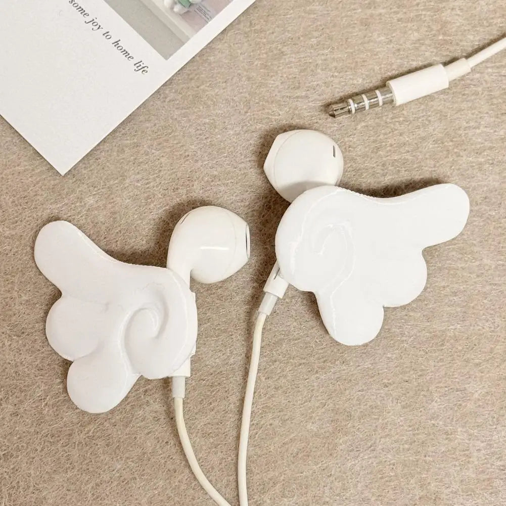 Kawaii 3D Angel Wing Earphone Charms | DIY Headphone Decor