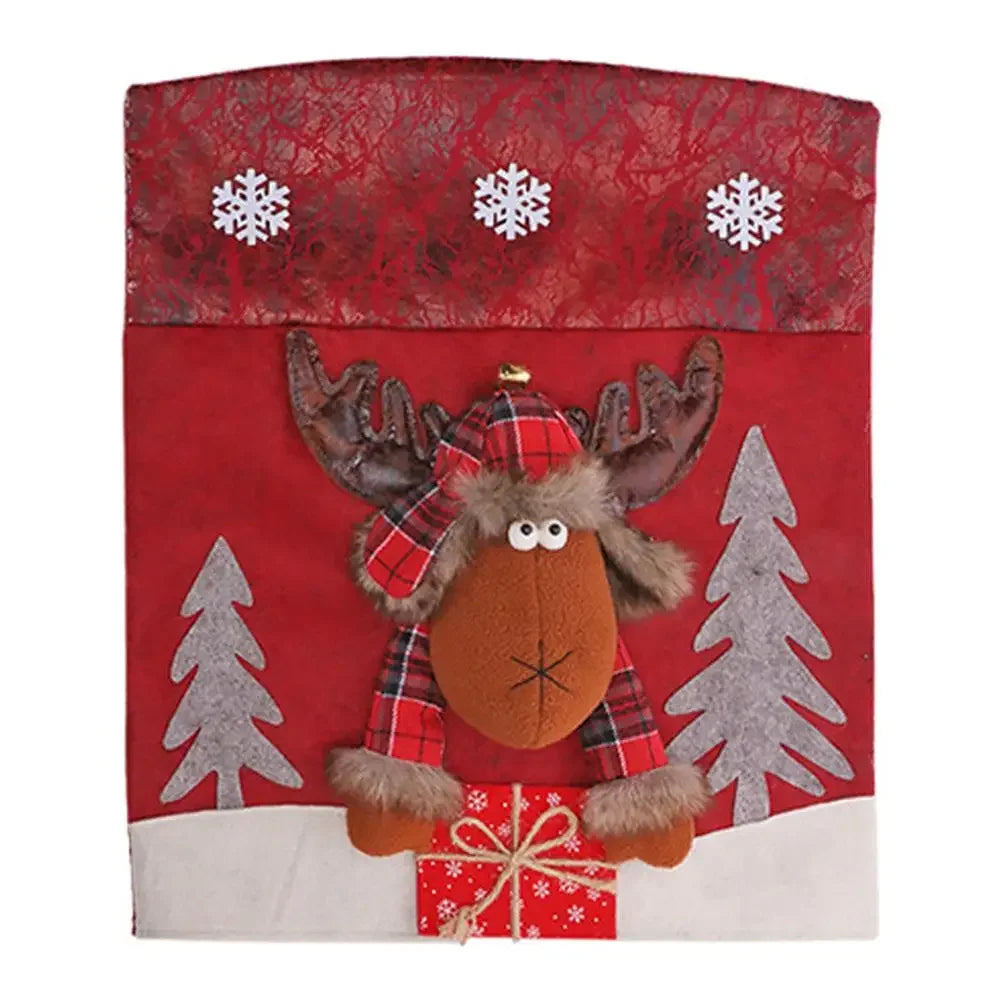 Reindeer Cover Christmas Chair Cover Christmas Celebrations Charming Designs Easy Application Family Dining For Dining Chairs Oasis Select H-YT84 China Mainland