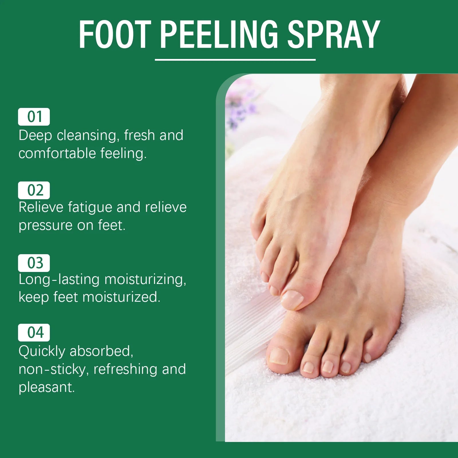 Green Tea & Citrus Foot Exfoliating Spray | Callus & Heel Care