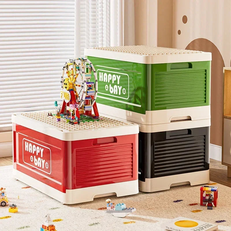 Toy storage box extra large finishing box living room children's building block storage box with lid foldable box Oasis Select