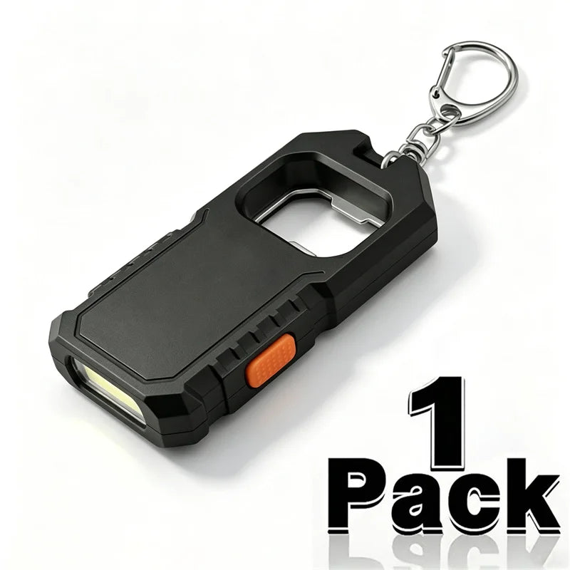 Mini Rechargeable LED Keychain Flashlight – 3 Modes, USB-C