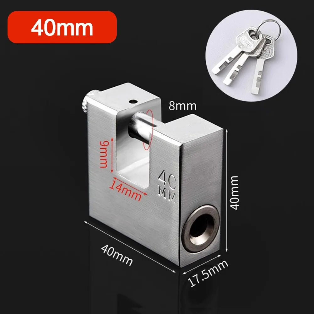 Useful Stainless Steel Heavy Duty Padlocks Anti-cut With Keys Anti-theft Lock Security Safety Lockpick Set Oasis Select 40mm