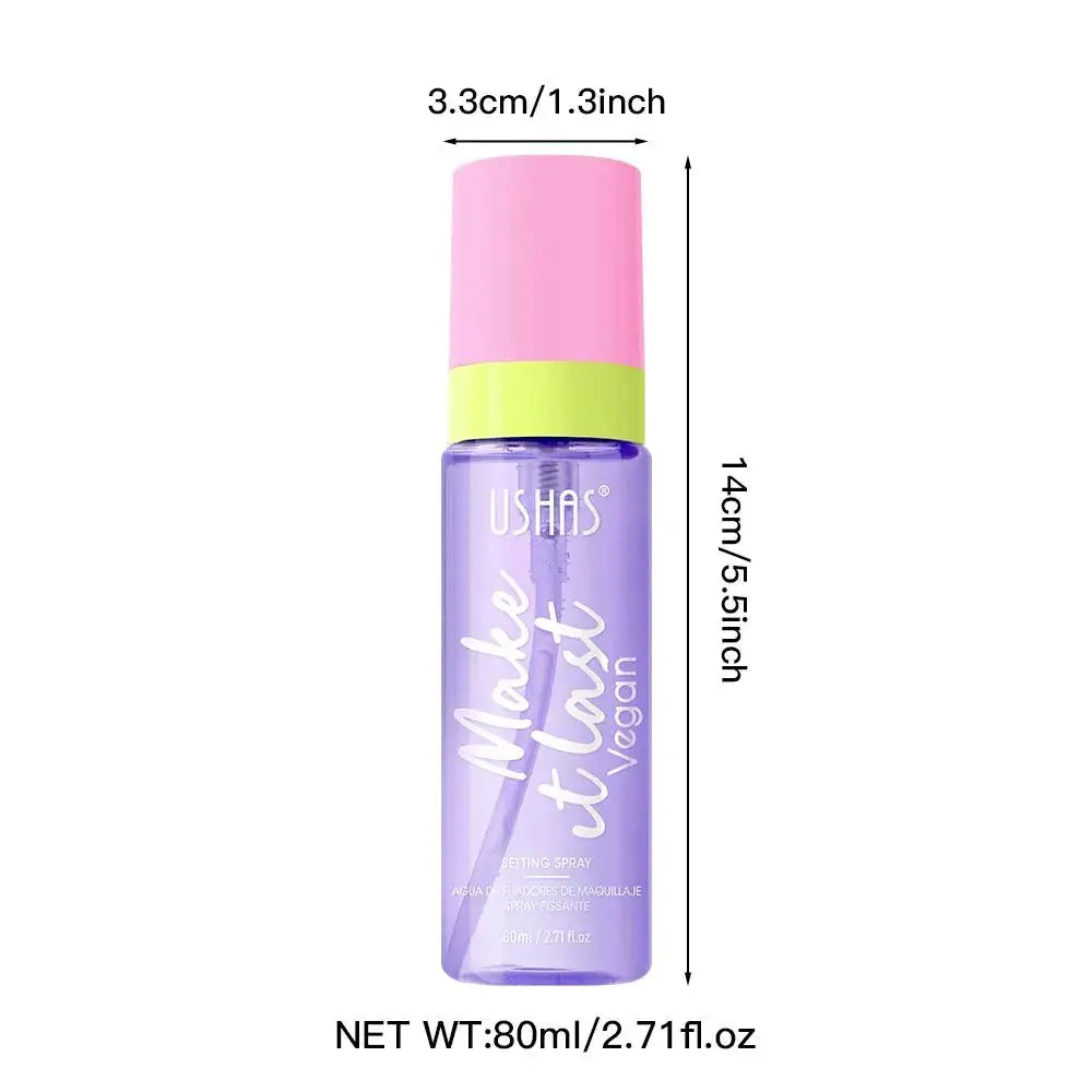 80ml Oil Control Setting Spray Waterproof Makeup Fixer Hydrating Face Mist Long Wear No Smudge Oasis Select