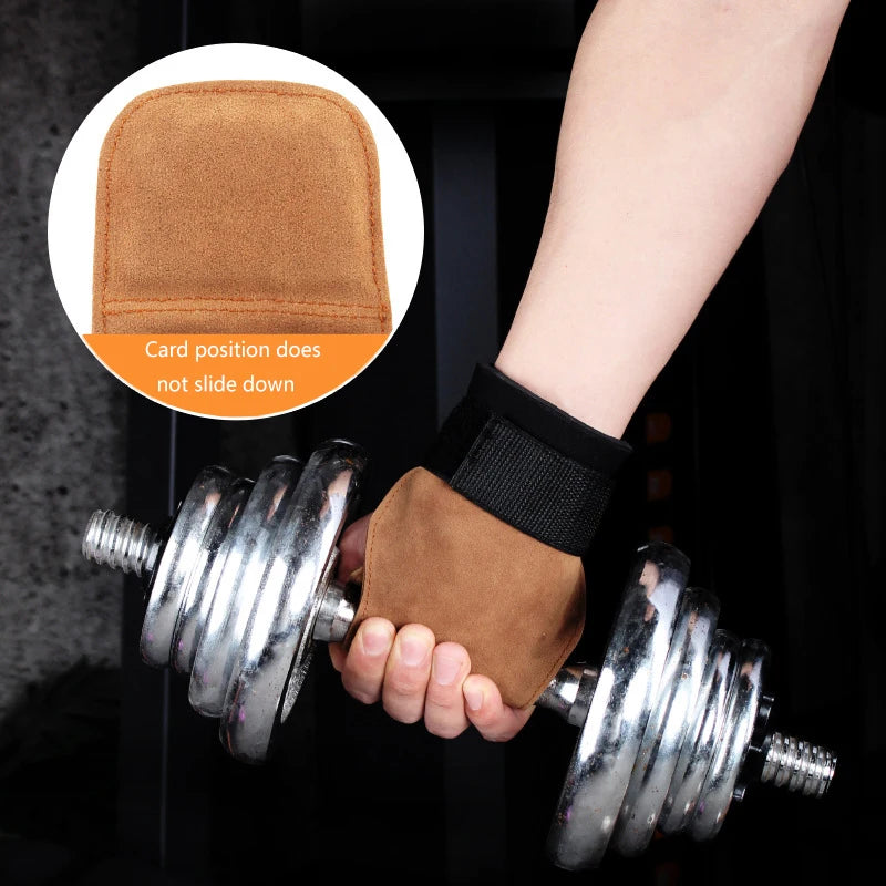 Double Layers Bench Press Weight Lifting Wrist Hooks Straps Deadlift Gloves Grip Pads For Fitness Gym Training Dumbbell Pull-Up Oasis Select