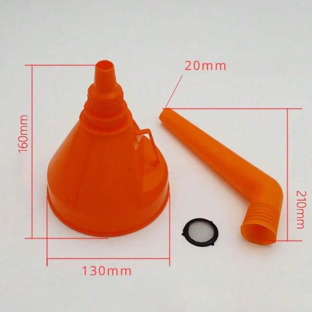 Refueling Funnel with Filter Motorcycle Refuel Engine Oil Funnel Moto Car Long Mouth Funnels Car Repair Filling Tools Oasis Select