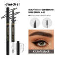 2-in-1 Eyebrow Pencil & Gel Quick Drying Transparent Eyebrow Gel Waterproof Long Lasting Strong-hold Dual-ended Eyebrow Pencil Oasis Select Soft black