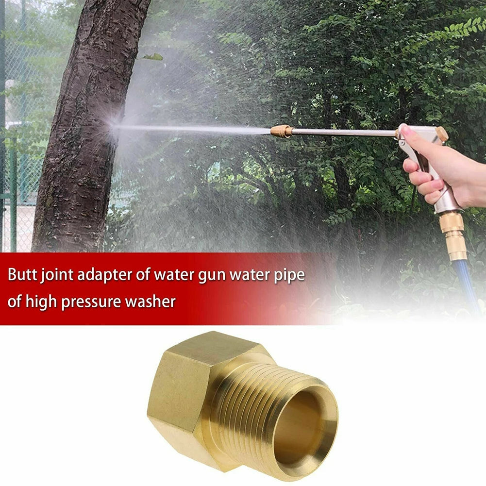 Metric Adapter M22 15mm Male Thread To M22 14mm Female Pressure Washer Gun Hose Connector Brass Fitting Garden Parts Oasis Select