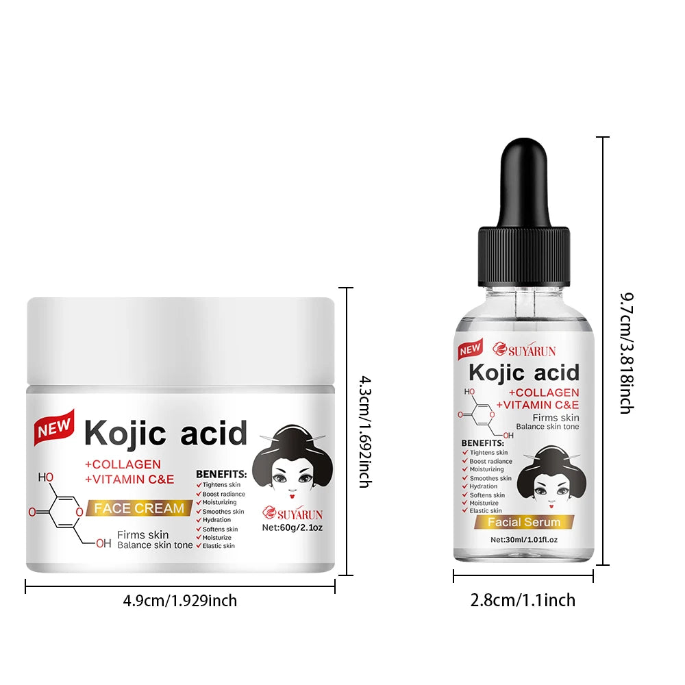 Kojic Acid Serum & Cream Bundle – Brightening 2-in-1 Set Brightening Skincare Set Oasis Select