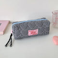Colored Checkered Pencil Case INS Style Large Capacity Stationery Storage Bag Cosmetics Miscellaneous Storage Bag Makeup Bag Oasis Select A1