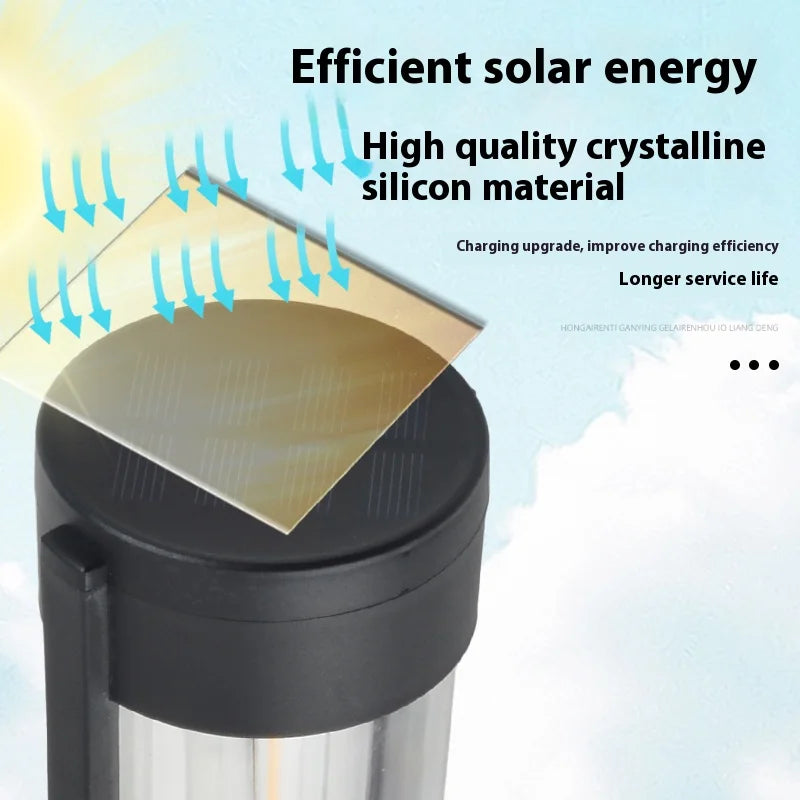 LED Solar Lawn Light Rainproof Tungsten Landscape Lamps Garden Ambience Decoration Outdoor Lighting Path Yard Patio Floor Lamp Oasis Select