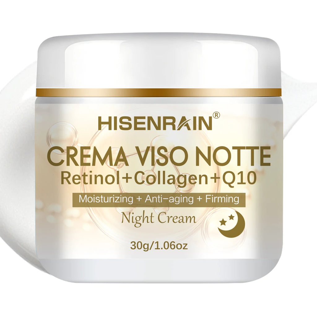 HISENRAIN Retinol Collagen Night Cream for Anti-Aging & Skin Firming - Intensive Moisturizing Skincare Treatment. Oasis Select 30g