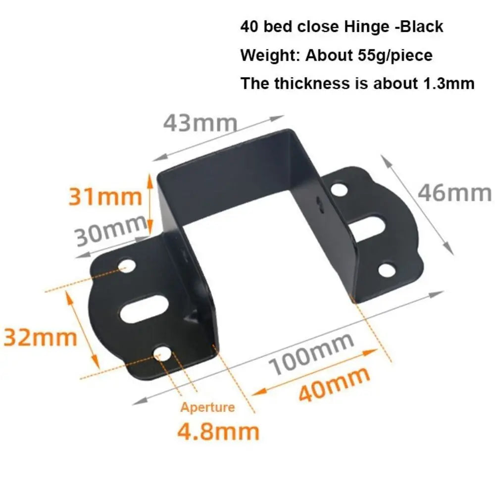 Thickened Bed & Furniture Hinges | 11 Styles with Screws