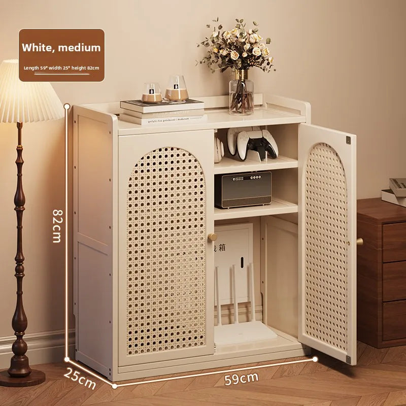 New Chinese storage cabinet, cover box, meter box, cover ugly storage box, simple installation cabinet without punching holes Oasis Select White-3-82cm