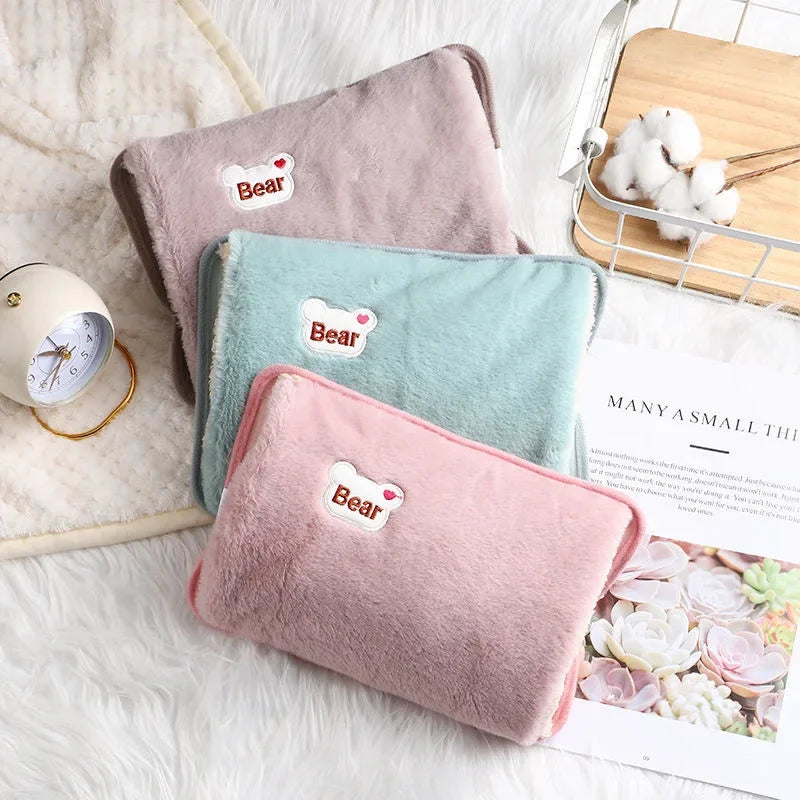 Affordable Winter Hand Warmer Cute Plush Stomach Warmer Portable Heating Pad Comfortable Handheld Warmer Bag Practical Oasis Select