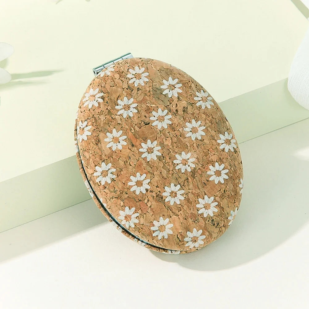 Vintage Folding Small Mirror Circle Makeup Round Mirrors Magnifying Portable Espejo Redondo Home Decoration Accessories Oasis Select Style 4