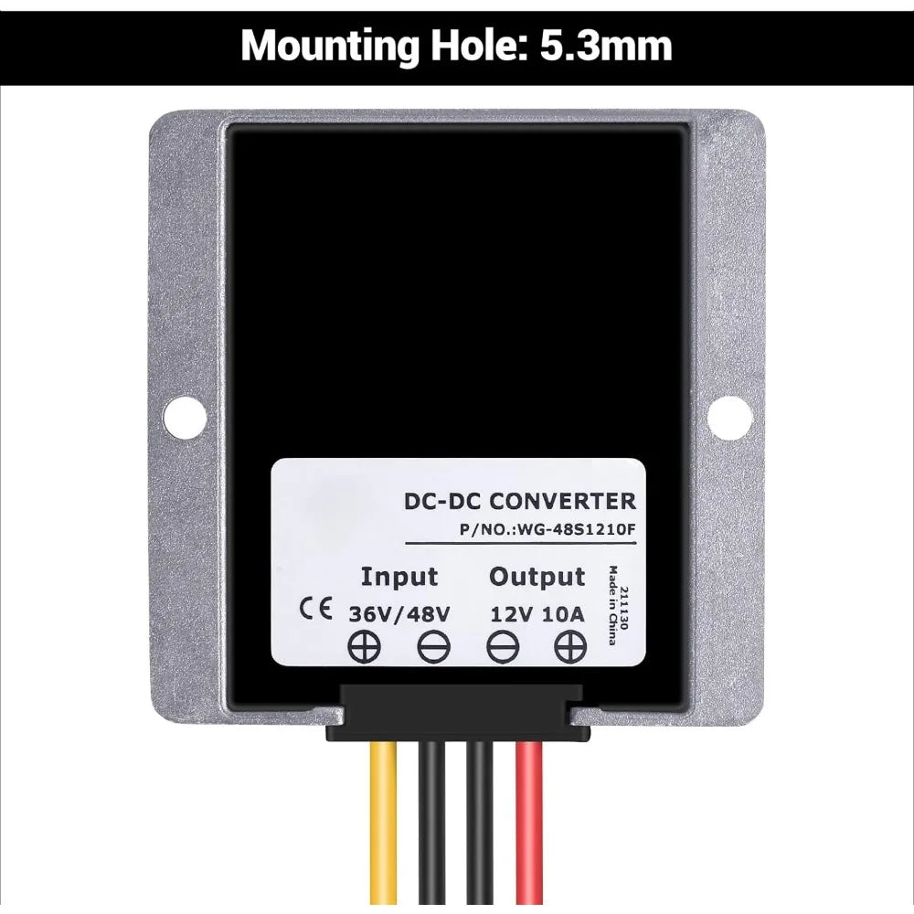 48V to 12V 20A Voltage Converter Voltage Buck Reducer Voltage Regulator IP68 for Golf Cart Club Car Electric Scooters Trucks Oasis Select