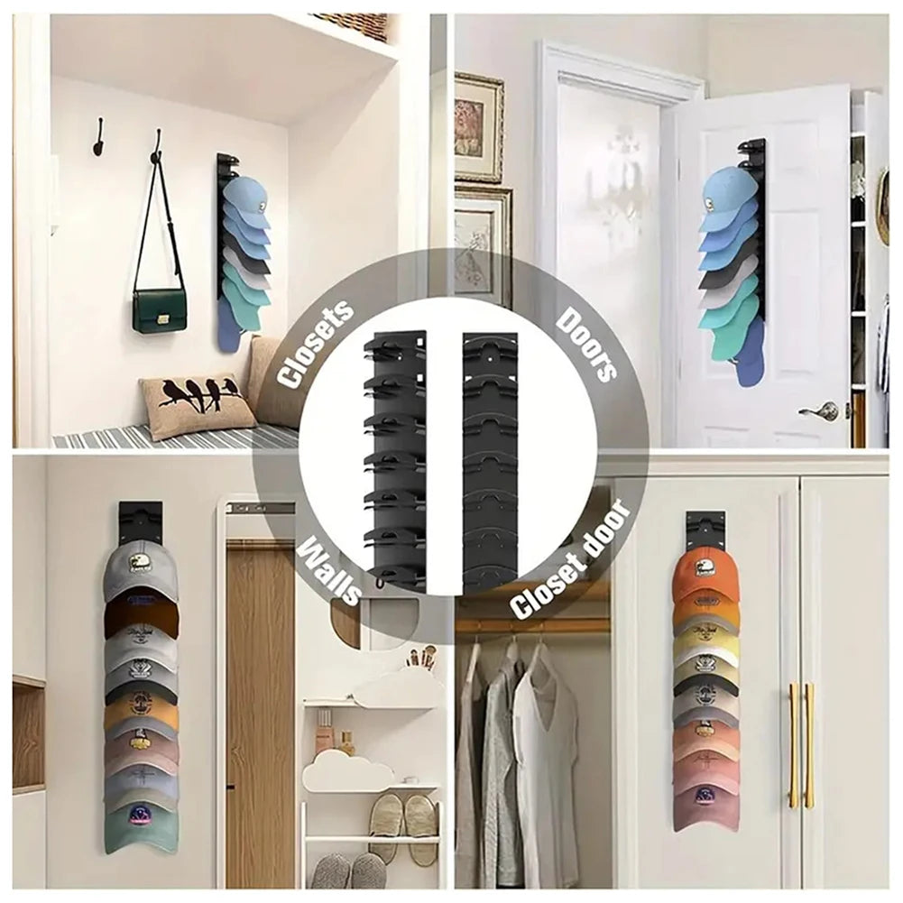 10-Grid Wall Mounted Hat Rack | Baseball Cap Organiser