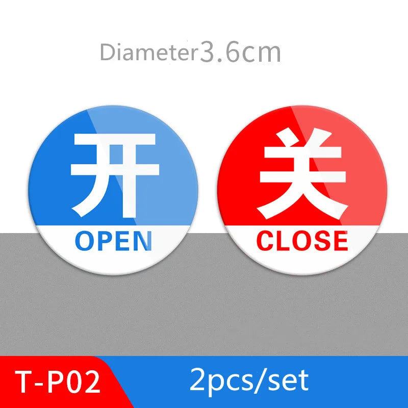 Hot and Cold Signs Round Universal Easy to Use Sticker Self-adhesion Water Signs Label for Kitchen Bathroom Faucets Sink Oasis Select T-P02