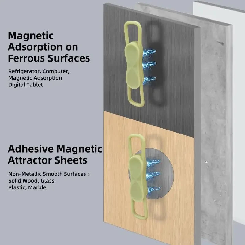 Magnetic Silicone Pen Holder Clips for Tablet & Desk | 2/3/6 Pcs