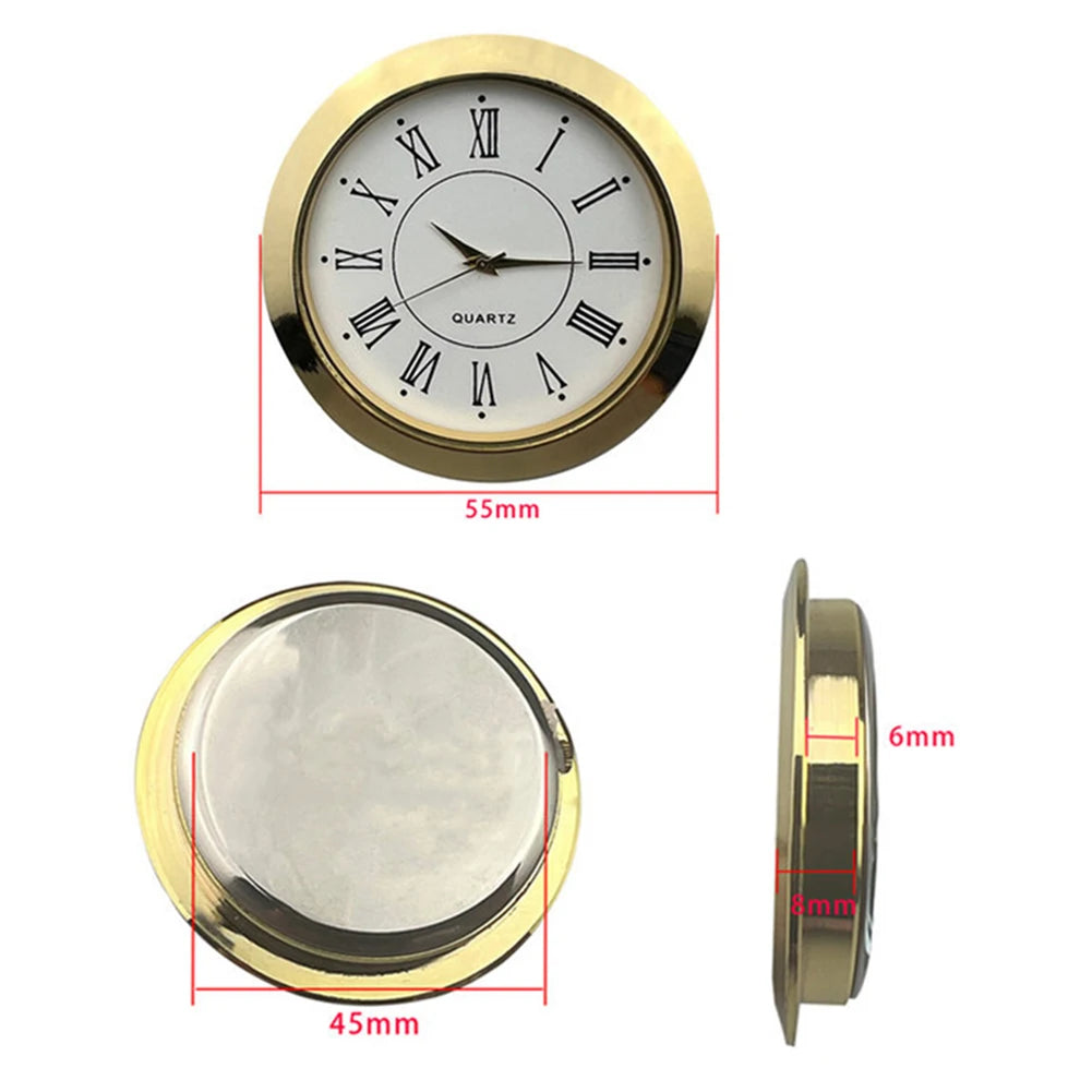 55mm Round Quartz Clock Insert – Arabic & Roman Numerals DIY DIY Clock Insert Oasis Select