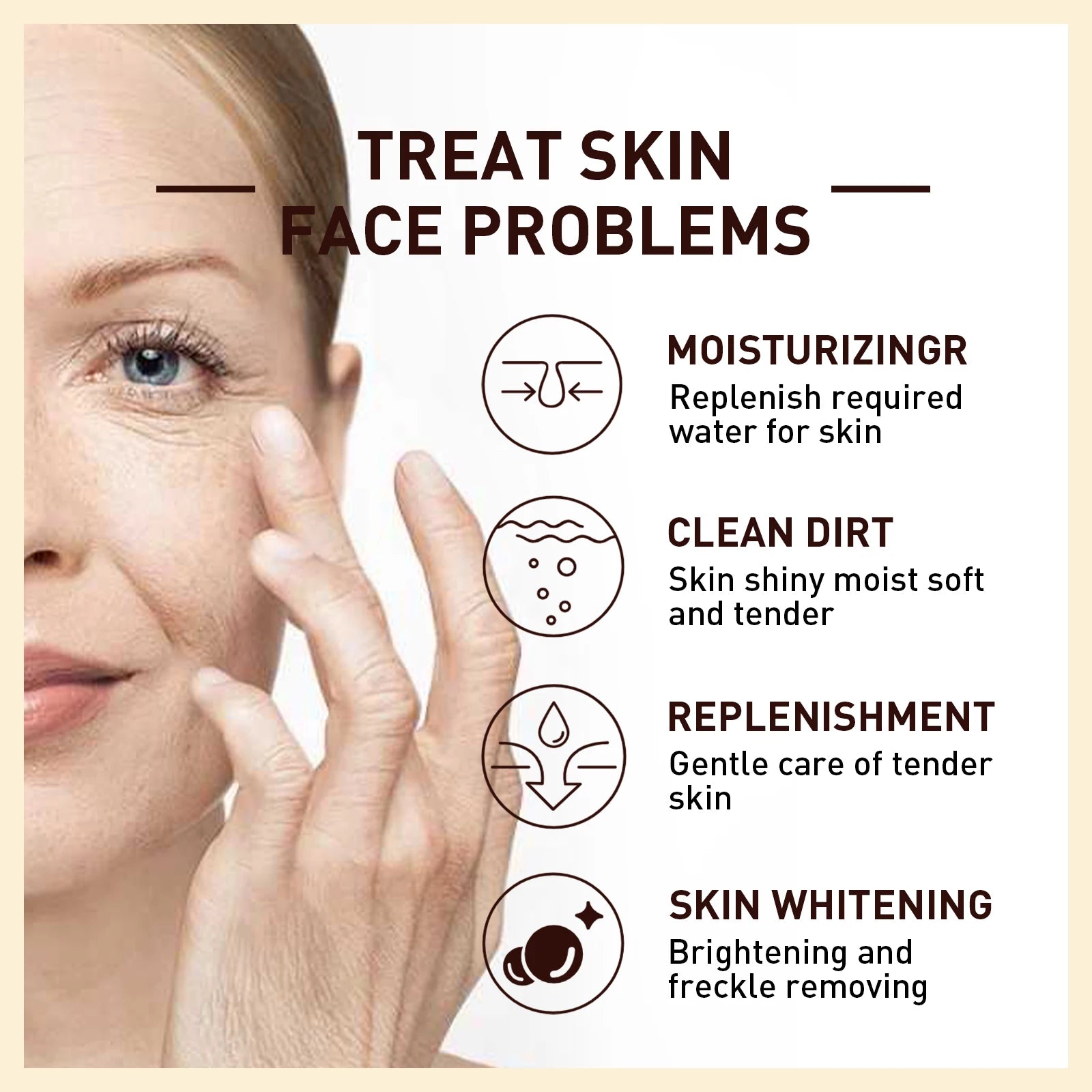 White Rice Face Serum Shrink Pores Brightening Whitening Cream Anti Aging Lines and Wrinkles for Glowing Skin Firm Care Essence Oasis Select
