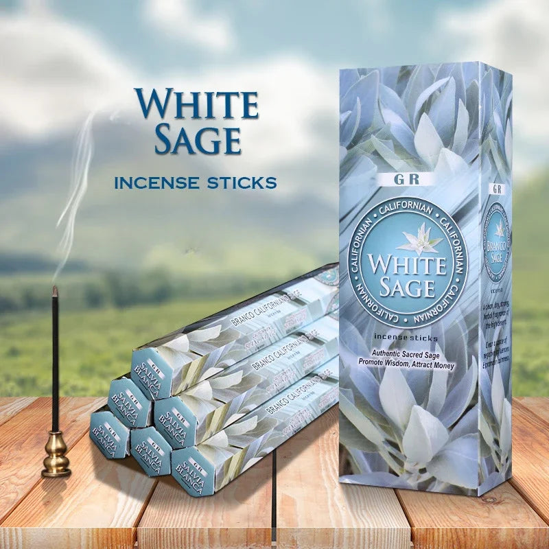 120 sticks/lot Natural sandalwood OUDH Palo Santo indian incense sticks Purifying Air Deodorization Aromatherapy Scents for home Oasis Select White Sage