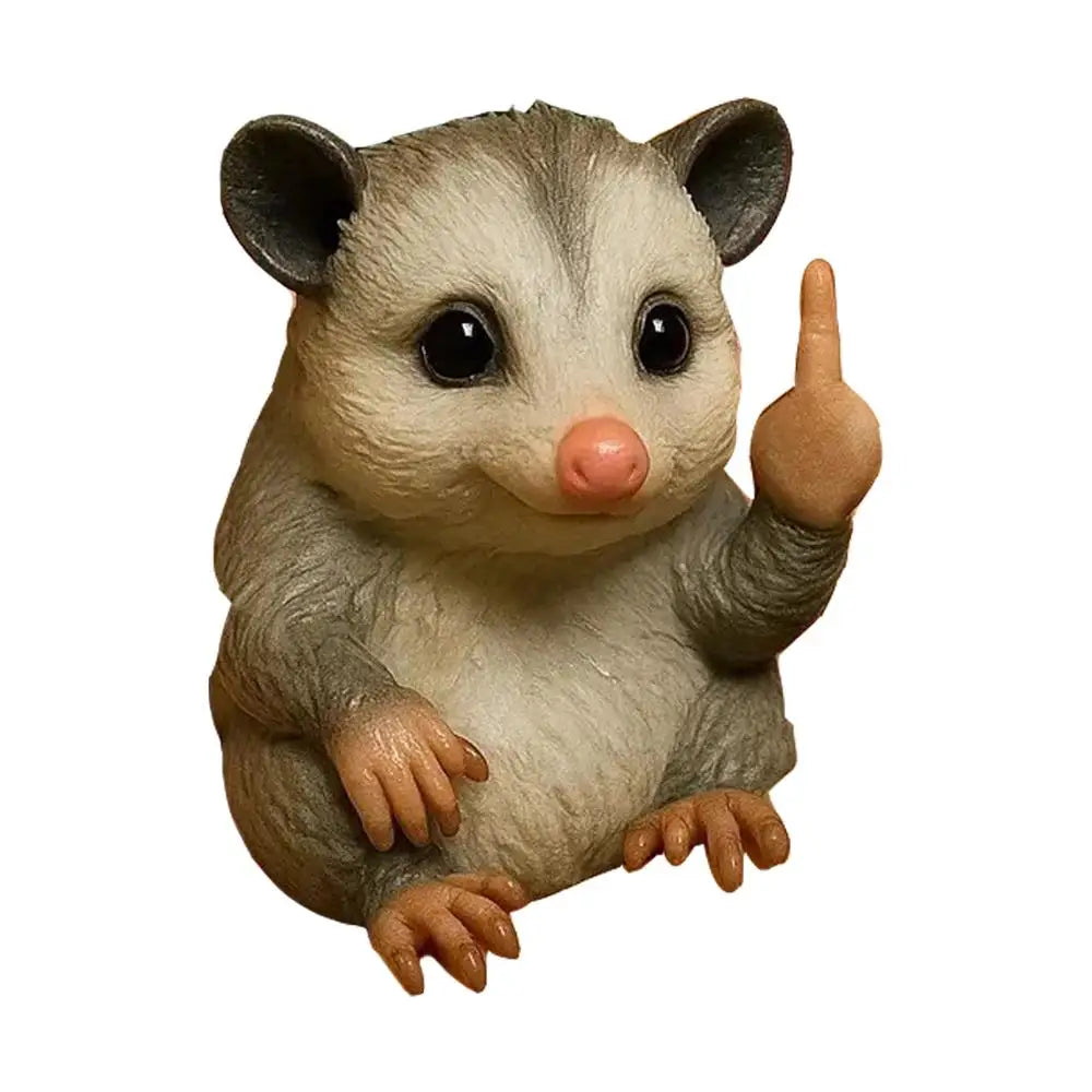Middle Finger Animal Statue – Funny Mini Resin Figurine