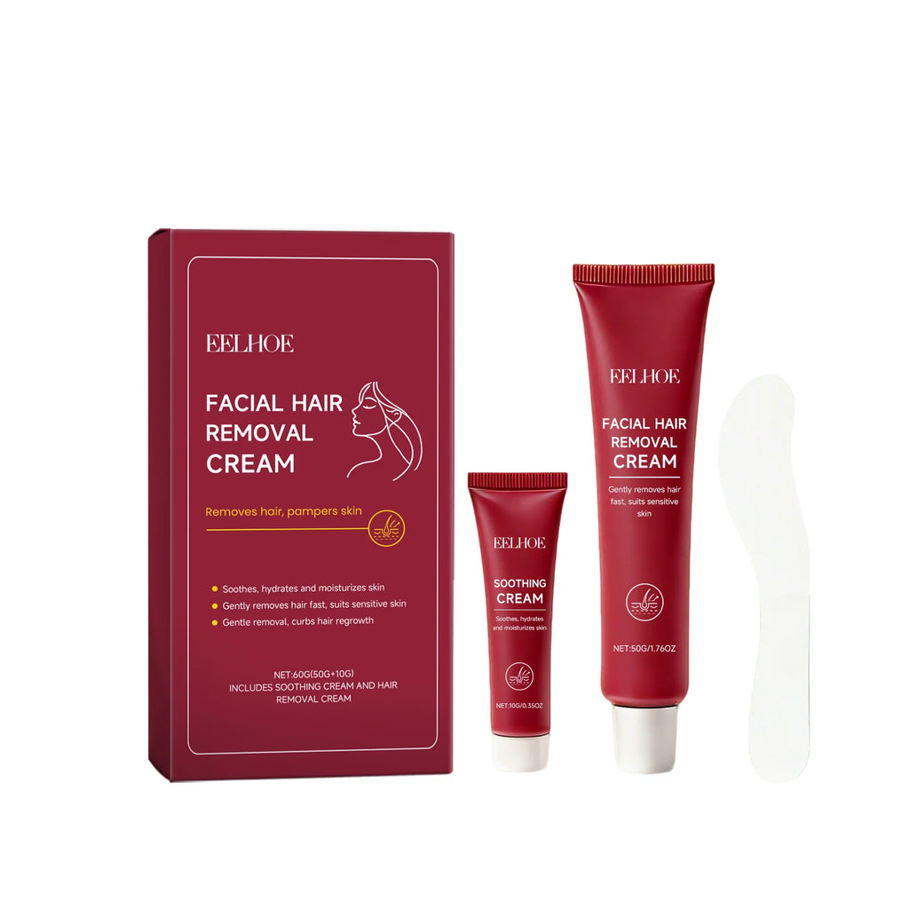 Facial Hair Remover Cream Kit for Women Coarse Gentle Depilatory epilatory Creams Face Upper Lip Chin, For Smooth Skin Cream Oasis Select 1 set
