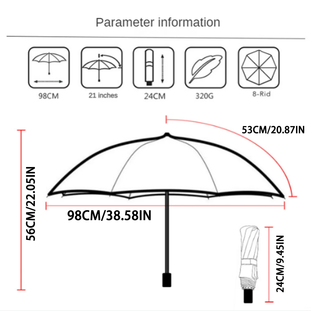 Travel Umbrella Windproof Folding Umbrella for Rain,Compact Umbrella for Car,Lightweight UV Protection Sun Umbrella for Men and Oasis Select