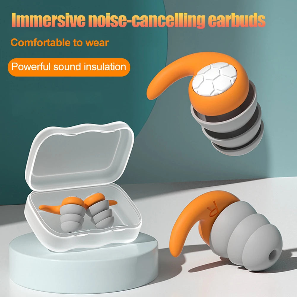 1Pair Sleeping Ear Plugs Noise Reduction Ear Protector Soft Nano Silica Gel Earplug Waterproof Tapones Para Dormir Earplugs Oasis Select