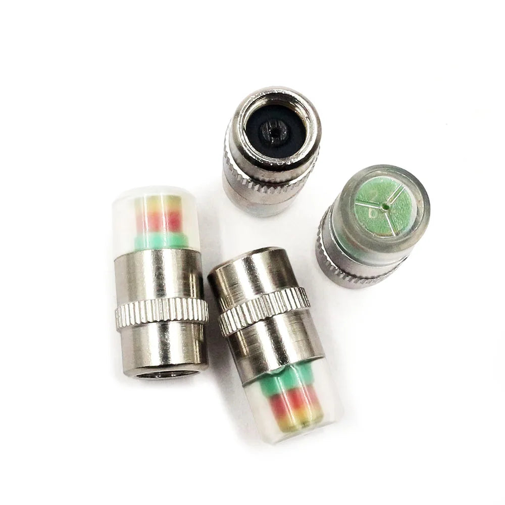 Tire Pressure Valve Stem Caps – 3-Color Alert, 4 or 8 Pack Tire Pressure Cap Oasis Select