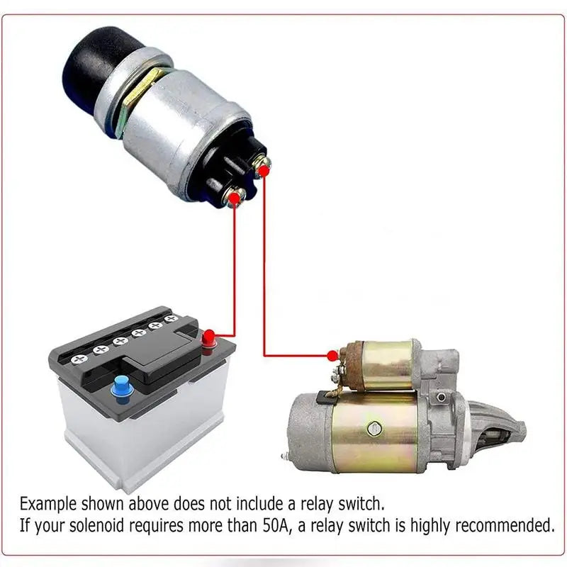 Heavy Duty Push Button Ignition Starter Switch 60A 12V 40A 24V